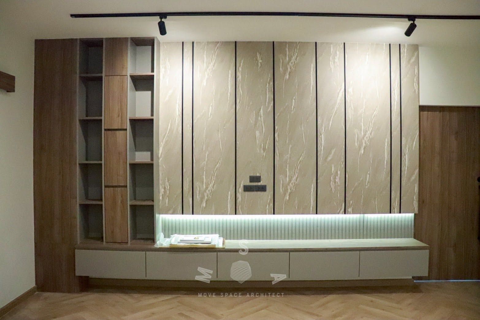 CWR house — Built-in wall unit (photograph)