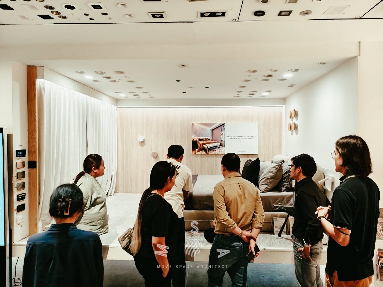 At the lighting showroom with the client (photo)