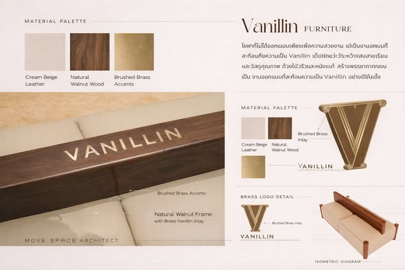 Vanillin — material and furniture design presentation