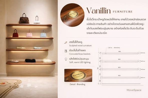 Vanillin — material and furniture design presentation