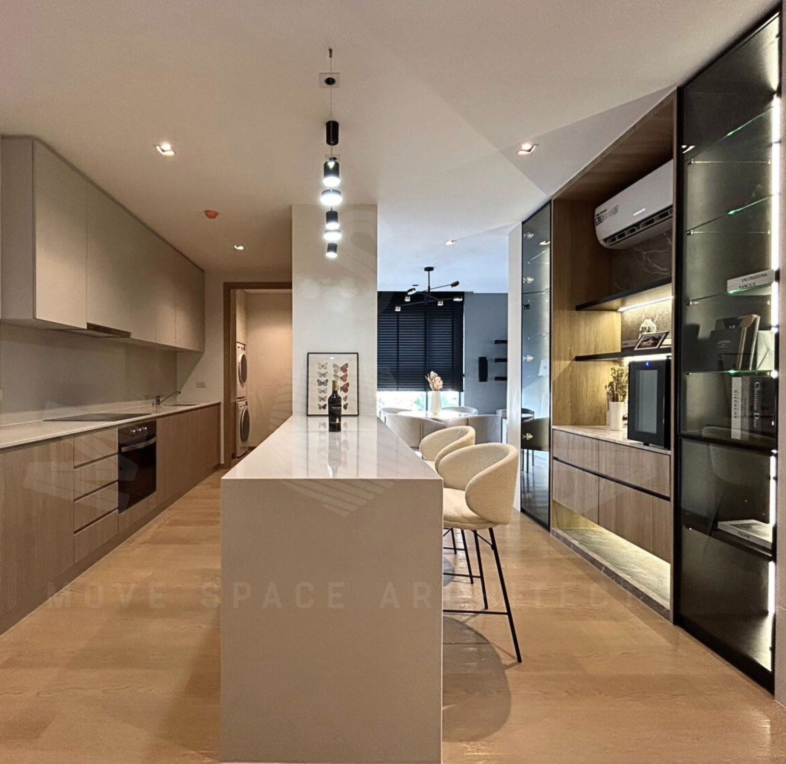 Kitchen handover — built-in joinery installed